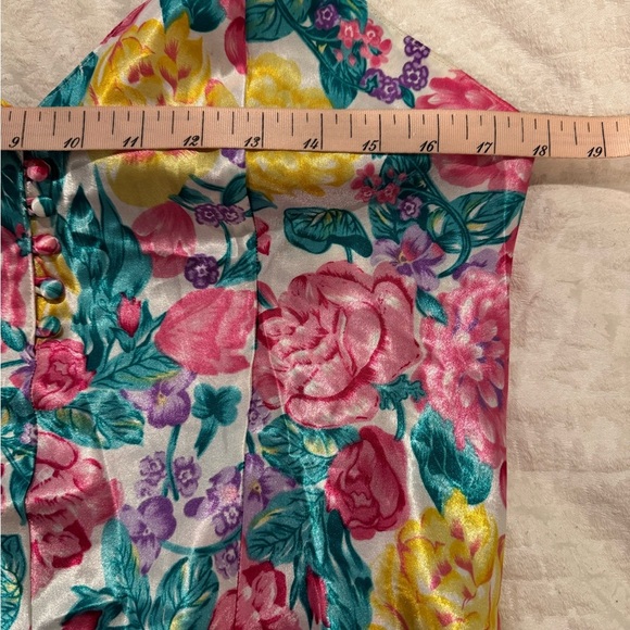 Vintage Pink Floral Babydoll Lingerie Y2K slip Dress 90s sleepwear nightie - Picture 6 of 7